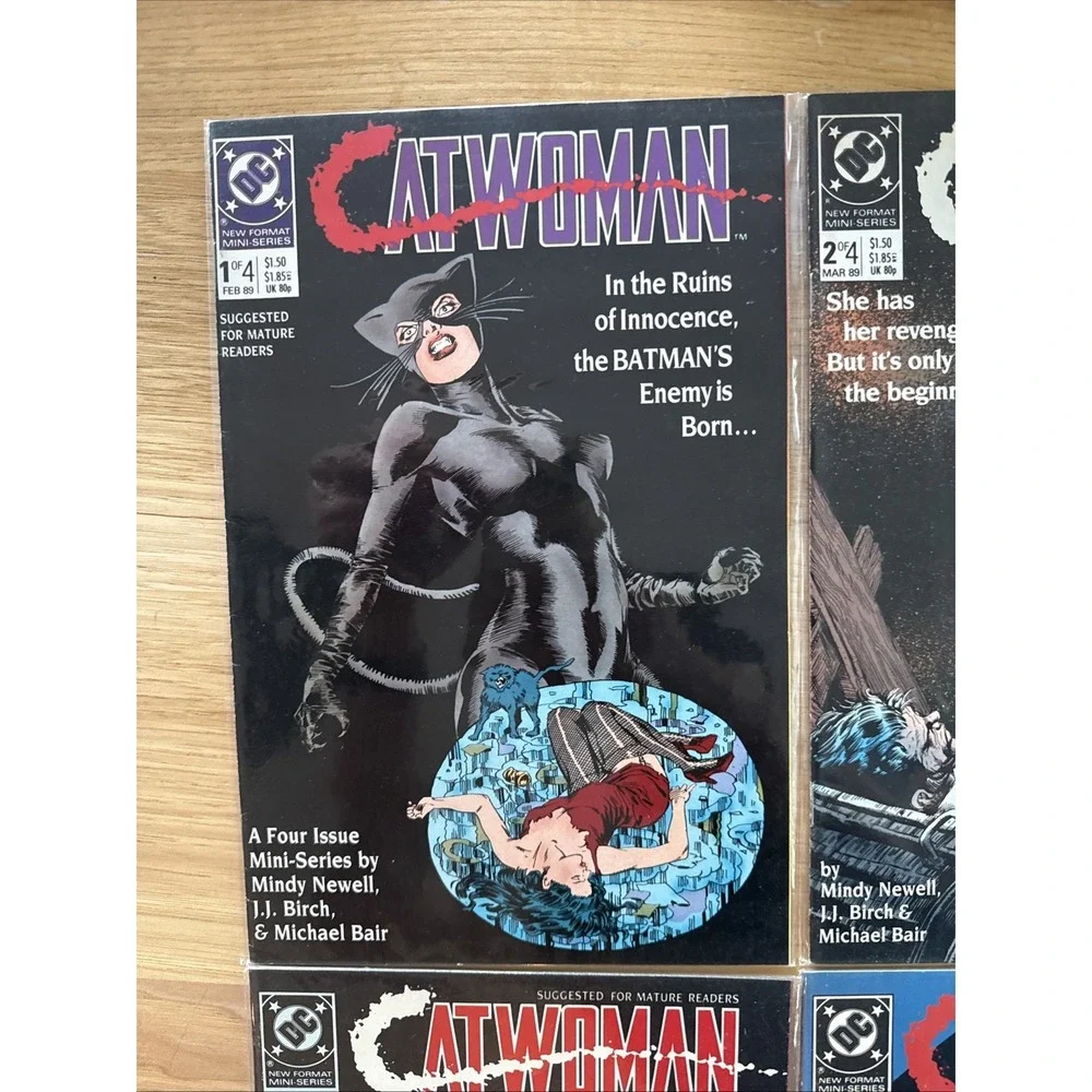 Catwoman #1-4 (1989, DC) Complete Set 1st Solo Mini-Series Michael Bair 1,2,3,4
